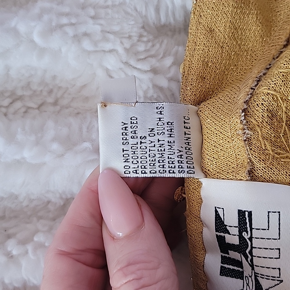 Vintage 80s / 90s Gold Sequin Slip Dress - Picture 6 of 10